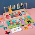 thumbnail image 1 of 38 / Set ropa colgante de simulación interactivo de rápida entrenamiento educativo Montessori de clasificación para niños niñas Hugo clasificación de tarjetas de juego, 1 of 9