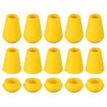 Uxcell 20Pack Plastic Cord Lock Bell End Stopper Cord End Lock Rope Fastener, Gold Yellow