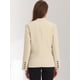 thumbnail image 4 of Chaqueta de cuello alto para mujer Chaqueta casual de manga larga con botones Beige S, 4 of 5