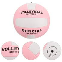 PTOOTP Pink Official Size 5 Inflatable Soft PU Volleyball for Indoor Sports Training