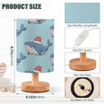 thumbnail image 3 of Cartoon Whales with Christmas Hat Table Lamp with USB Port LED Warm Light Lamp Night Light Home Decor, 3 of 7