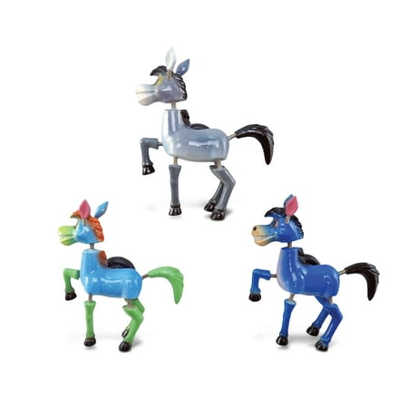 

CoTa Global Donkey Refrigerator Bobble Magnets Set of 3 - Assorted Color Fun Cute Farm Life Animal Bobble Head Magnets For Kitchen Fridge Lockers Home Decor Cool Office & Decorative Novelty - 3 Pack
