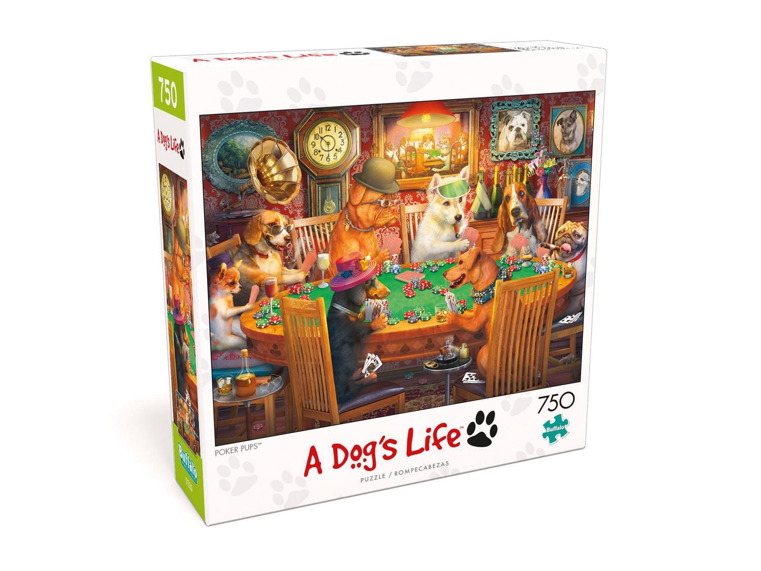 Buffalo Games A Dogs Life Poker Pups 750 Piece Jigsaw Puzzle