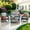 Gray, variant on Ovios 4 Pieces Wicker Outdoor Patio Furniture with Coffee Table High Back All Weather Rattan Outdoor Sectional Conversation Set for Backyard Porch Garden, Gray
