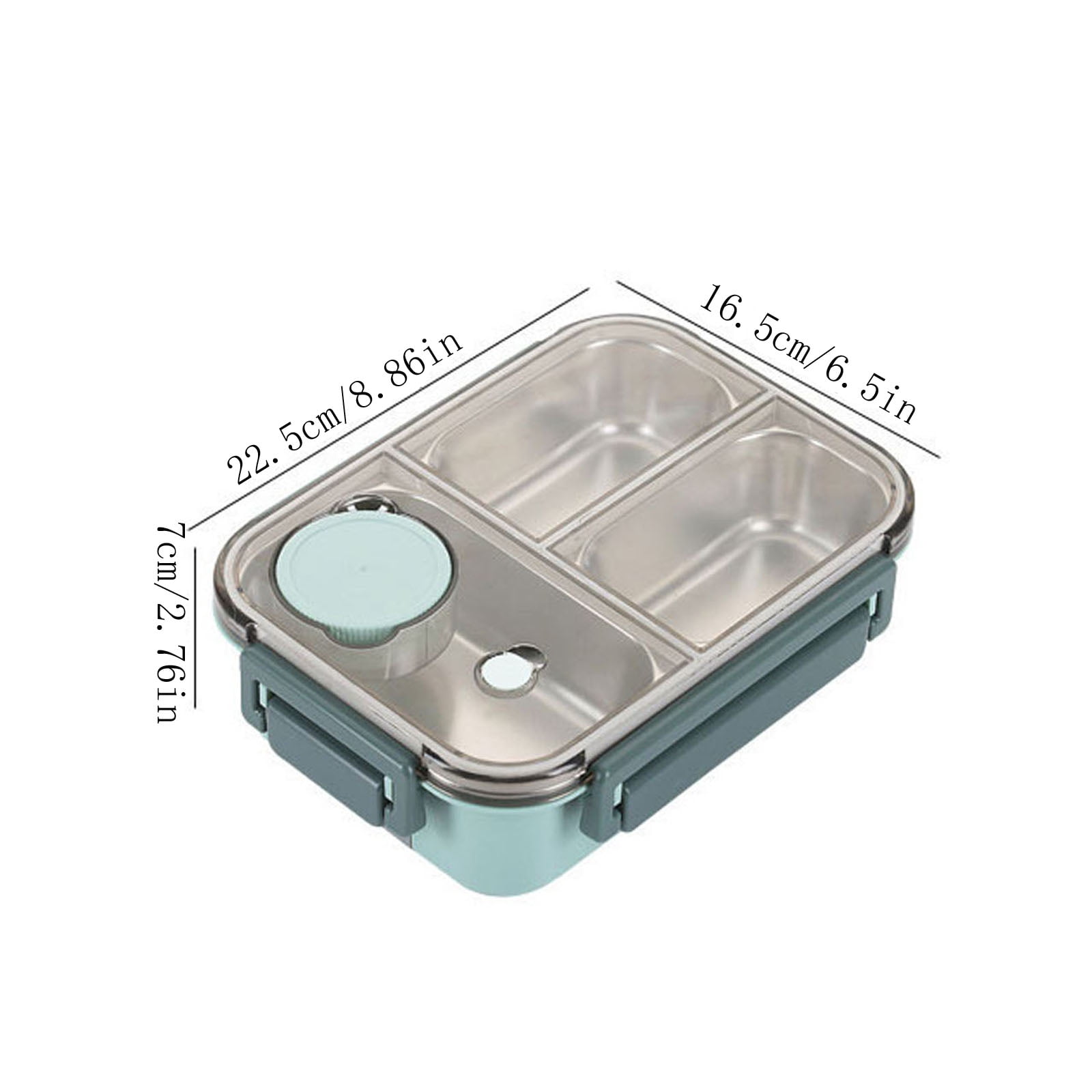 Stainless Steel Bento Box Lunch Box Metal Food Storage Container with Removable Dividers, Portable & Leak-Proof Meal Prep Container
