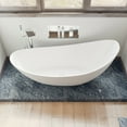 thumbnail image 3 of ALFI brand AB9951 73" White Solid Surface Smooth Resin Soaking Slipper Bathtub, 3 of 10