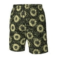 thumbnail image 5 of Kdxio Sunflowers Pattern Mens Casual Shorts - Drawstring Summer Beach Sports Shorts for Men, 5 of 9