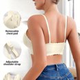 thumbnail image 6 of Byworldtasic Womens Seamless Wireless Bra Scalloped Edge No‑Show Bralette Adjustable Thin Straps Soft Everyday Bra, 6 of 10