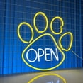 thumbnail image 2 of Glowneon Open Pet Footprint Neon Sign, Vet Pet Shop Long-lasting Decor, 2 of 4