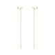 thumbnail image 5 of Pendientes de plata de ley con agujeros para las orejas y temperamento femenino, aretes pequeños y largos, aretes con diseño de temperamento de hada en plata de ley, 5 of 6