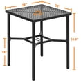 thumbnail image 2 of PetFurnishn Patio Bar Table with Umbrella Hole, Steel Metal Frame Bar Height Bistro Table, Outdoor Bar Table for Garden, Backyard, Patio and Poolside, Black, 2 of 9