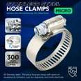 thumbnail image 3 of Stainless Steel Worm Drive Hose Clamps Adjustable 1/2 "- 1-1/16" Sae 10, 10 Pcs, 3 of 6