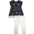 thumbnail image 3 of Mish Mish Little Girls 2 Piece Short Sleeve and Sleeveless Pant Sets 26689-2 (white olive), 3 of 5