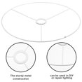 thumbnail image 2 of Homoyoyo 1 Pair White Metal Lampshade Frame for Pendant Light Fixtures, Replacement Part for Hanging Lamp, 2 of 8