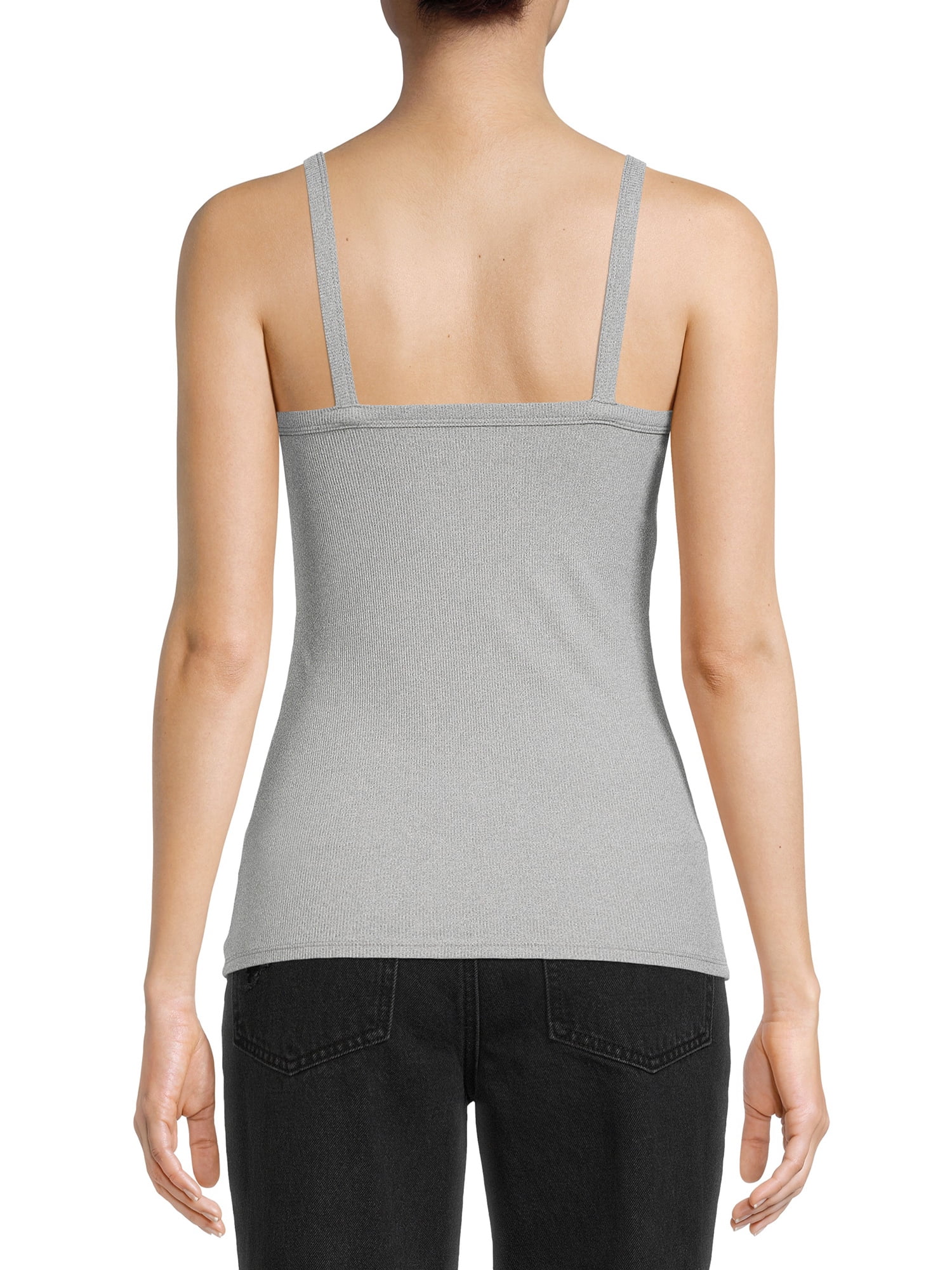 No Boundaries Ribbed Cami Top, 5-Pack, Women's XXS-XXL