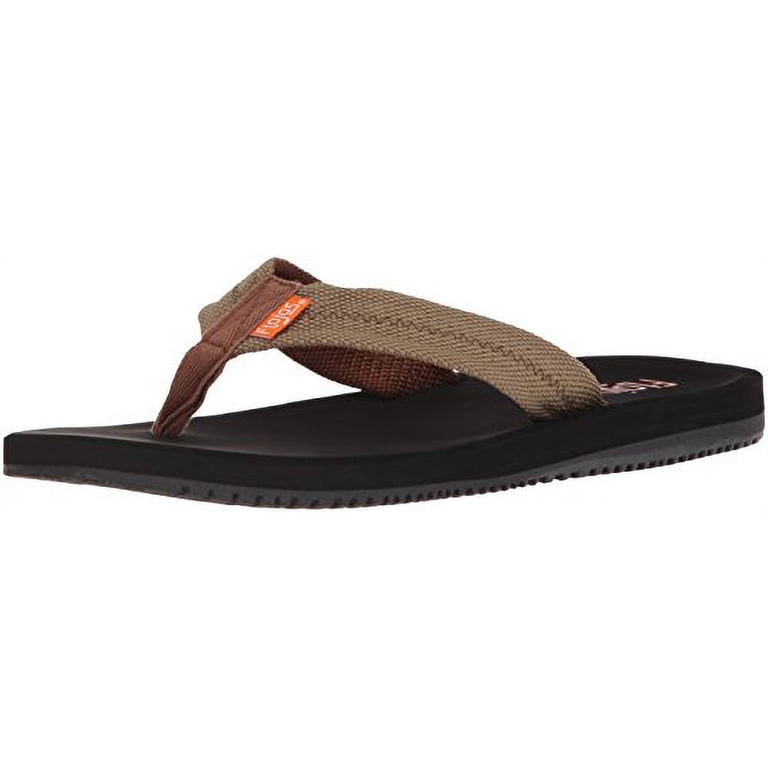 Flojos 842998106599 Mens Logan Leather Sandals, Black 