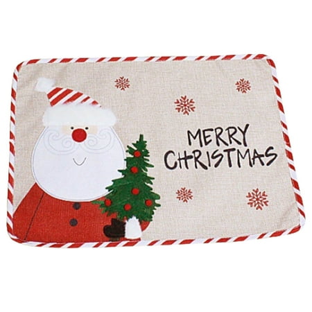 

Christmas Placemat Table Mat Washable for Dining Table