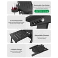 thumbnail image 2 of WINSOON Folding Adirondack Chair Five-Gear Adjustable Backrest, Adirondack Retractable Ottoman, Weather Resistant with Cup-Holder for Outdoor, Fire Pit, Patio, Garden, Lawn, 380lbs(Black), 2 of 4
