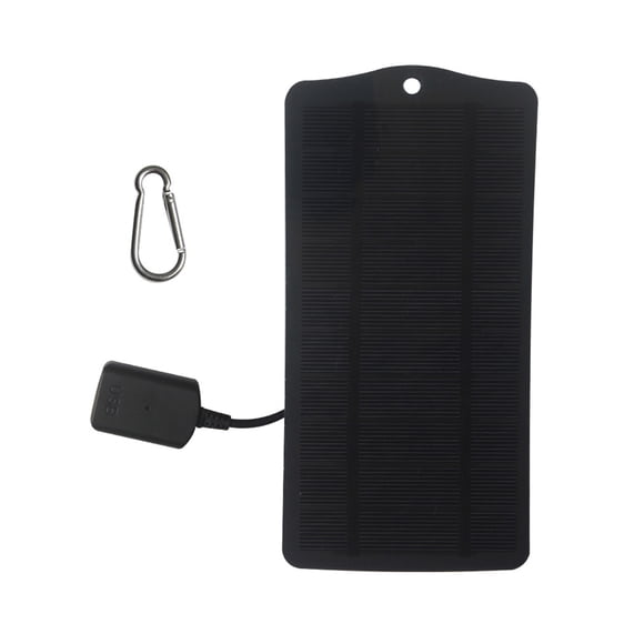 Cargador de panel solar de 2,5 W y 5 V, alta eficiencia de conversión, IP65, impermeable, universal, para exteriores, para teléfonos y ventiladores.