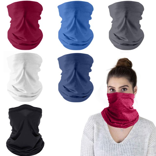 Paquete de 6 fundas para la cara, multifuncionales, para la cabeza, bandana, bufanda para el pelo, redecilla, resistente al viento, para motocicleta, ciclismo, cara, pasamontañas, bandanas, JFHHH pequeña