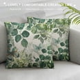 thumbnail image 3 of Qinduosi  Eucalyptus Leaves Throw Pillow Covers, Inch Seasonal Spring Summer Motto Green Cushion Case for Sofa Couch Set of, 3 of 5