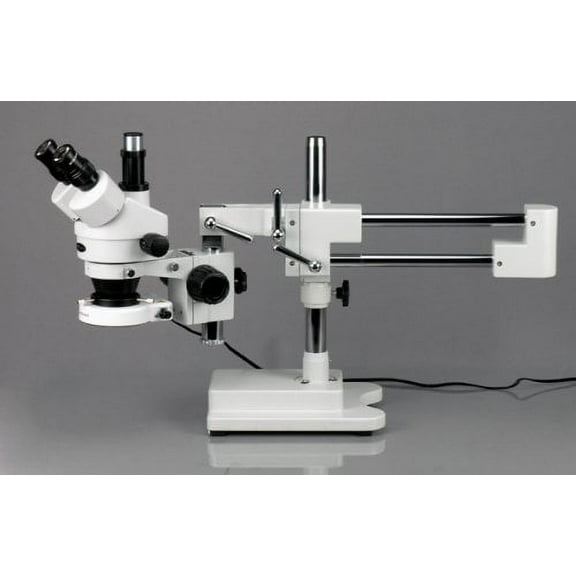 AmScope SM-4T-80S Professional Trinocular Stereo Zoom Microscope, WH10x Eyepieces, 7X-45X Magnification, 0.7X-4.5X Zoom