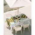 thumbnail image 3 of 54x80 Inch Outdoor Tablecloth with Umbrella Hole Zipper Rectangle Summer Bee Love Rectangular Tablecloths Outside Waterproof Daisy Floral Eucalyptus Leaves Rustic Patio Table Cover for Picnic Party, 3 of 8