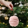 thumbnail image 5 of Floleo Christmas Large Velvet Balls Ornaments 2.36In Shatterproof Tree Hanging Plastic Ball Set Xmas Bulk Flocked Ornaments For Christmas Tree Home Party Wreath Decorations, 5 of 7