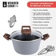 thumbnail image 2 of Cacerola Tapa Antiadherente 24cm Marmol Granito Libre Pfoa gris Wonder Cook HJCA2409MD00, 2 of 7