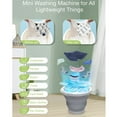 thumbnail image 6 of Eeatig Mini Washing Machine Portable Foldable Sound Waves Turbine Washers Personal Cleaning Machine Usb Folding for Clothes Socks Underwear Bra Laundry Tub for Home Travel Apartments, 6 of 9