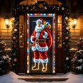 thumbnail image 6 of Honeplcked 71 X35 In Christmas Door Cover Decorations, Cloth Santa Claus Door Banner Hanging Front Door, Porch, Wall, Party and Photo Backdrop Decor, 6 of 9