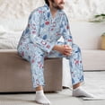 thumbnail image 5 of Mens Pajamas Set, Animal print Button Down Long Sleeve Loungewear Sleepwear Pjs sets for Men, 5 of 5