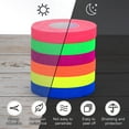 thumbnail image 3 of Uxcell 1 inch x 33 feet Neon Gaffer Cloth Tape, 1 Roll Fluorescent Adhesive Tape Black Light Glow Tape, Yellow, 3 of 6