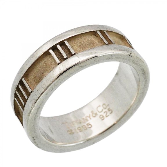 Pre-Owned Tiffany & Co. Atlas Ring, Sterling Silver 925, Size 9, Women's