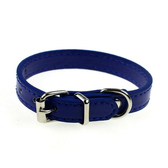Opolski Cat Collar Adjustable Pet Supplies Faux Leather Puppy Cat Buckle Neck Strap Decor for Cat
