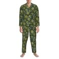 thumbnail image 3 of Honeii Marine Anchors And Compass Pattern Mens Pajamas Set,2pcs Men's Lounge Long Sleeve Sleep Shirt and Pajama Bottoms Sleepwear Set,Mens Pjs Sets-Small, 3 of 7