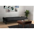 DHP Nadine Black Metal Futon Frame with Coil Full Futon Mattress, Multiple Colors and Sizes