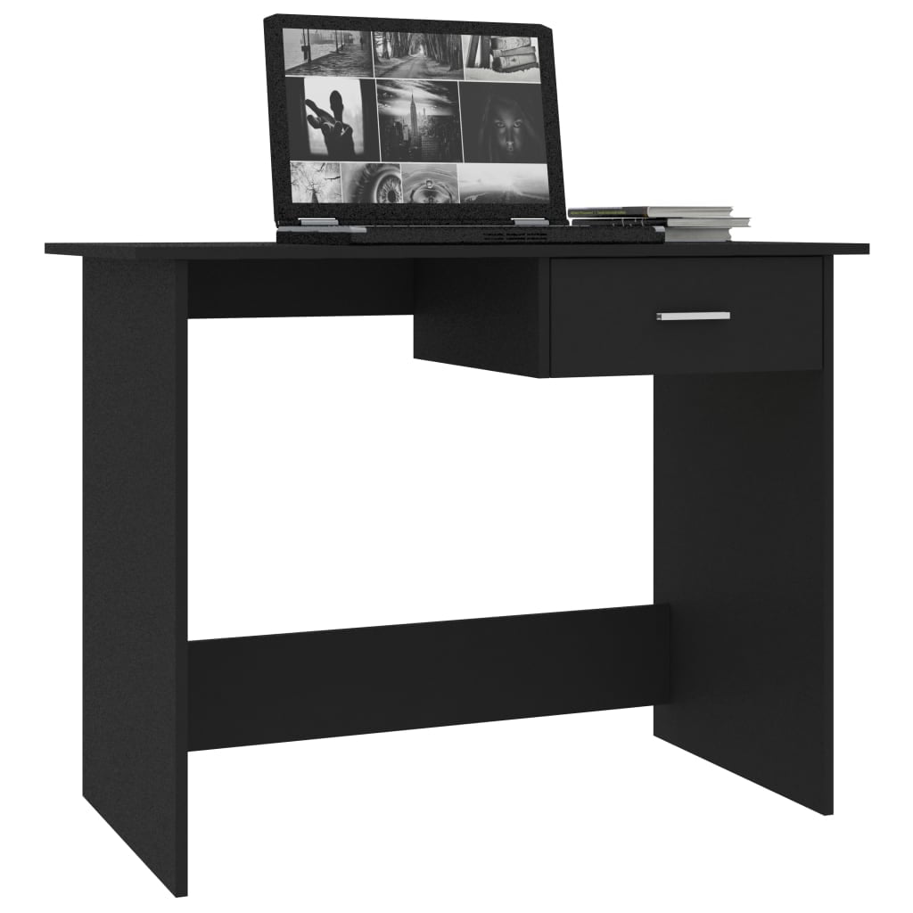 Kepooman Home Office Modern Rectangle Sturdy Office Desk with Drawer, 39.4" x 19.7" x 29.9", Black Kepooman Home Office Modern Rectangle Sturdy Office Desk with Drawer, 39.4" x 19.7" x 29.9", Black