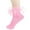 Pink, variant on Low Cut Socks Boy Girls Ruffle Ankle Socks Cotton Double Lace Cuff Sock for Kids Cute Tube Dress Socks Youth Football Socks Red 8-10Y