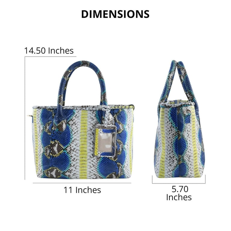 Shop LC Women Handcrafted Blue Python Skin Leather Tote Bag for Handbag  Birthday Gifts 