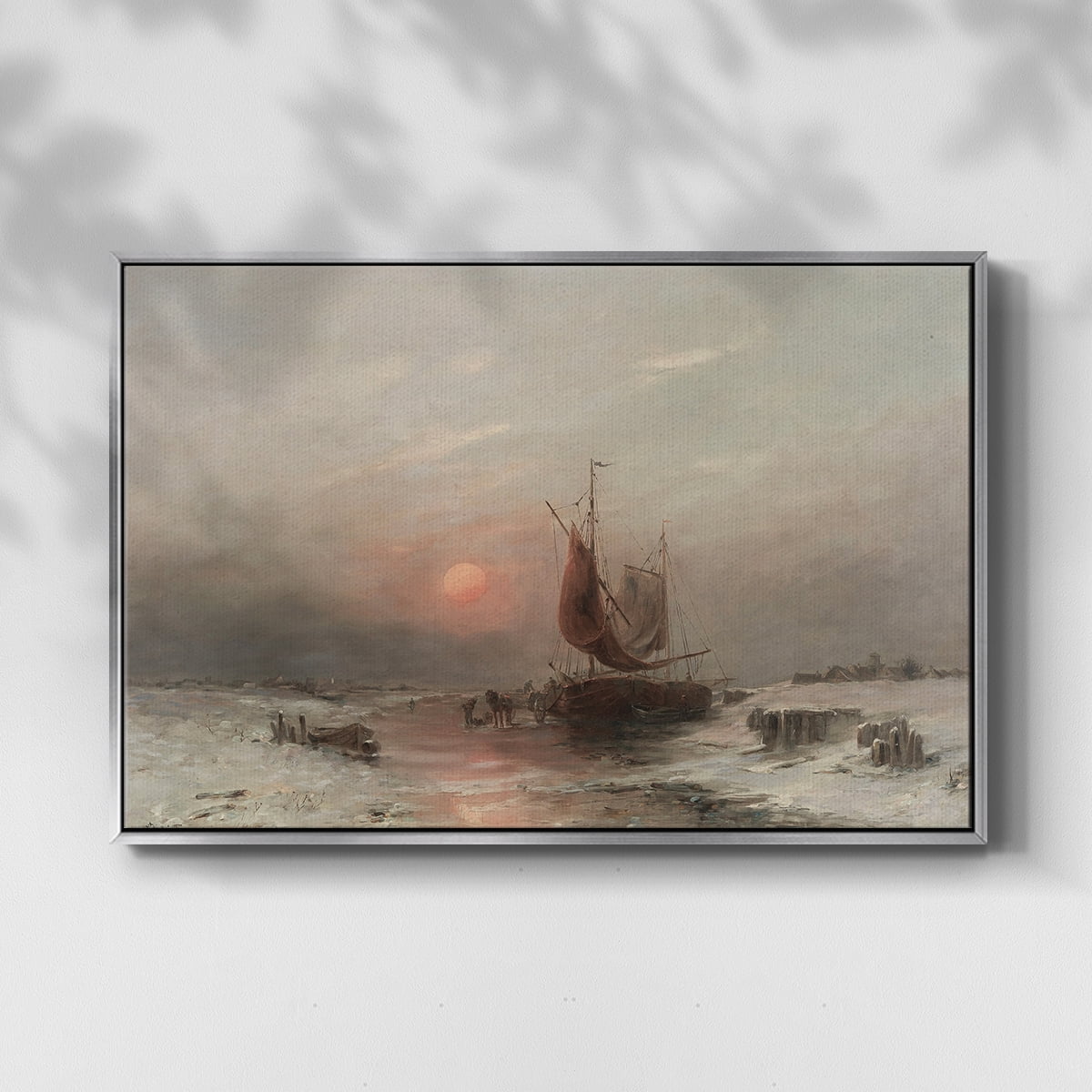 Vintage Landscape-CCLXXXI By Wexford Home Framed in Silver Wood Gallery Wrapped Canvas 17 in. x 25 in.