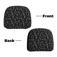 thumbnail image 3 of 2 PCS Car Headrest Cover, black math numbers Soft Car Seat Head Rest Cover Protector Interior Car Accessories Seat Covers for Cars Truck Auto Only Covers, 3 of 8