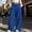 Blue, variant on ZGRBOU Womens Wide Leg Sweatpants Ruffled High Waist Drawstring Joggers Fall Baggy Lounge Sweat Pants with Pockets