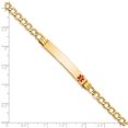 thumbnail image 2 of Auriga Fine Jewelry 14K Yellow Gold Semi-Solid Cuban Id Bracelet 7 inch for Women (L- 7inch, W- 6.5mm), 2 of 6