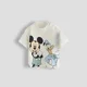 thumbnail image 1 of Camiseta blanca informal de manga corta para niños, camisetas con estampado de Mickey Mouse, Tops de cuello redondo, ropa de verano, disfraz de marca Disney, 1 of 3