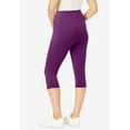 thumbnail image 2 of Woman Within Plus Size Stretch-Cotton Knit Pull-On Pocket Capri Leggings, 2 of 5