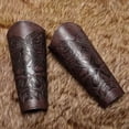 thumbnail image 3 of AlevRam 2-Pack Viking Bracers for Adults, Adjustable PU Faux Leather Medieval Arm Guards, Knight Gauntlet for Cosplay Costume, 3 of 6