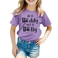 thumbnail image 1 of MEZZALL T-Shirt Mode Décontracté Respirant Imprimé pour Filles, Violet, 6-7 Ans, 1 of 4
