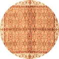 thumbnail image 1 of Ahgly Company Indoor Round Oriental Orange Traditional Area Rugs, 3' Round, 1 of 4