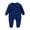E165-Navy, variant on Baby Fashion Long Sleeve Round Neck Romper Comfortable Cotton Casual Long Romper for Newborns Aged 0-24 Months